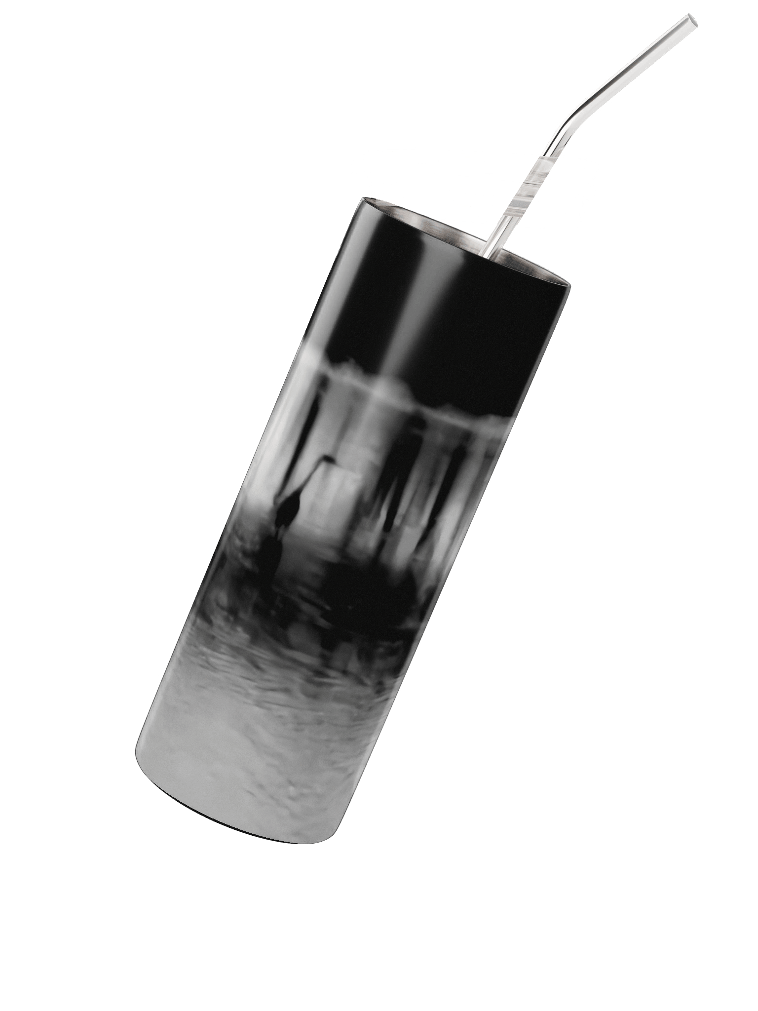 Blue Heron Black and White Stainless Steel Tumbler product image (2)