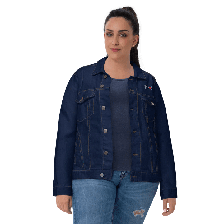 'Lone Star' Embroidered Unisex Denim Jacket product image (2)