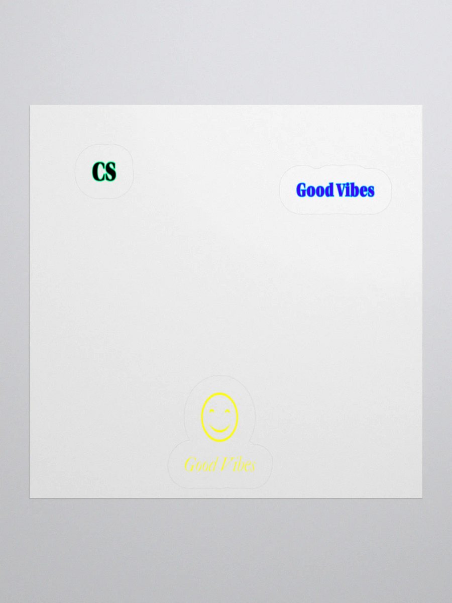 CS Good Vibes Smiley Stickers 3PK product image (1)