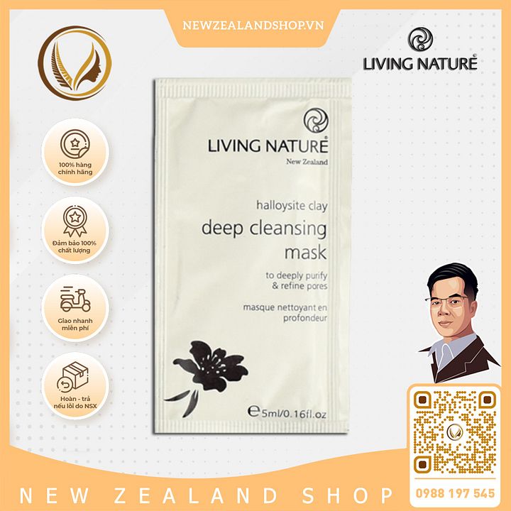 Mặt nạ đất sét Living Nature Deep Cleansing Mask 10 gói product image (2)