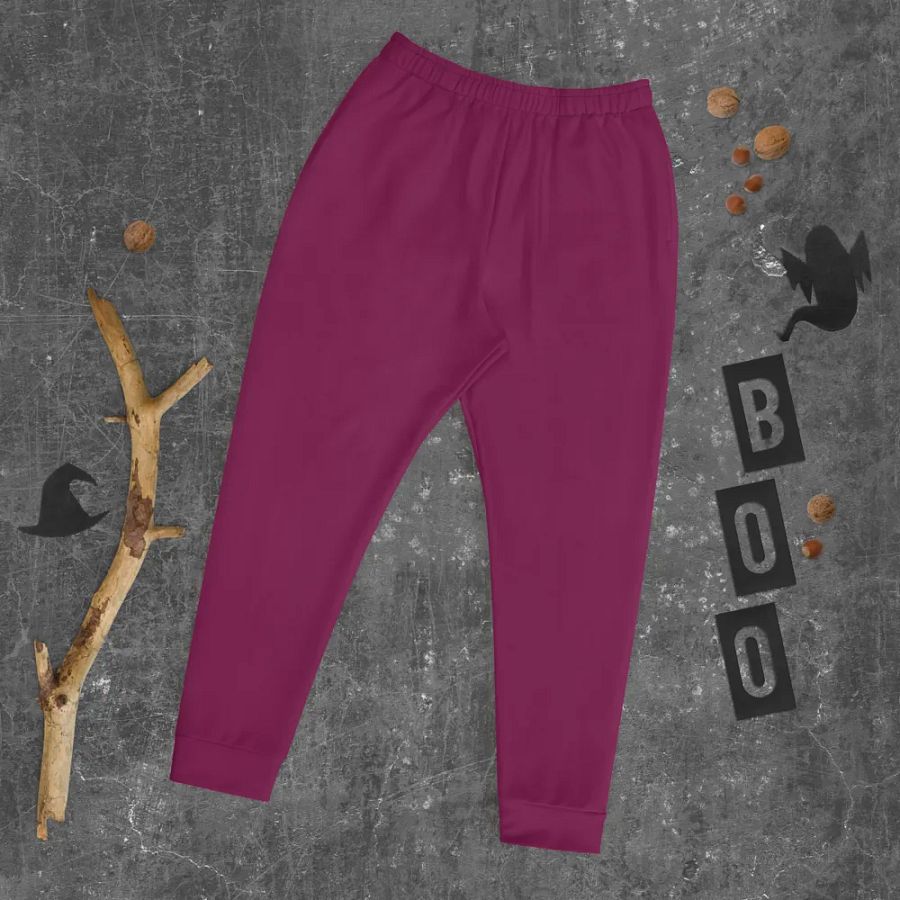 Plain Dark Burgundy Red True Summer Recycled Polyester Premium Men's Joggers by Treasure Pie product image (9)