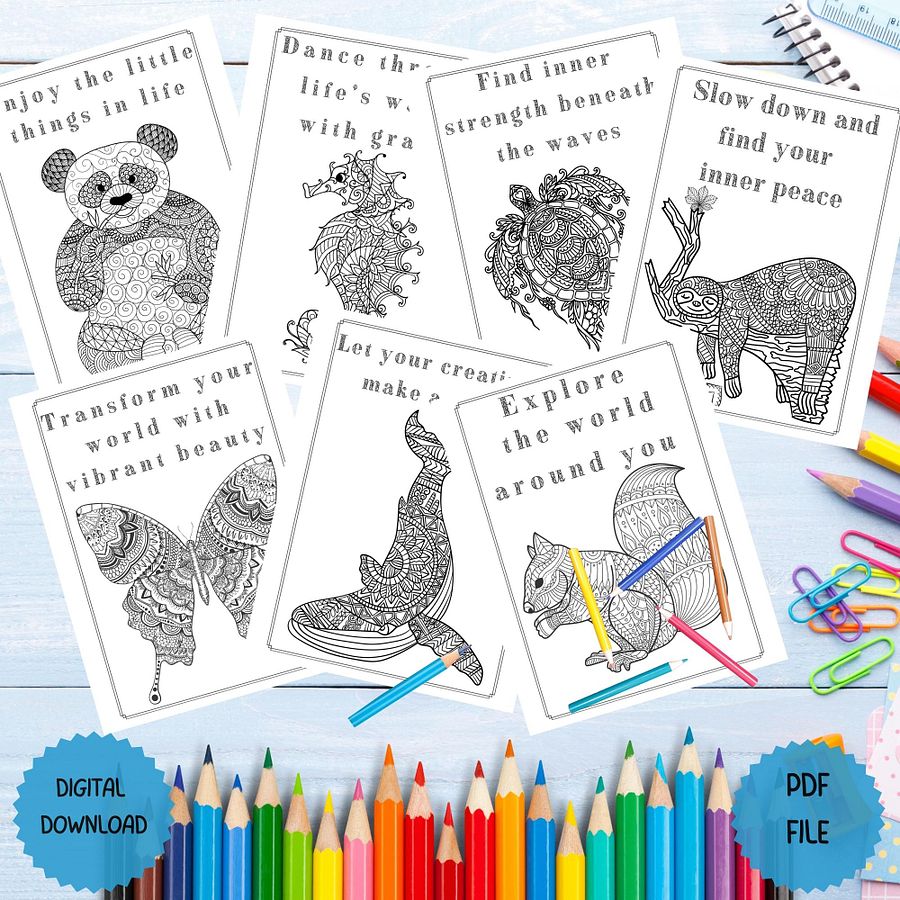 Animal Mandala Coloring Book product image (3)