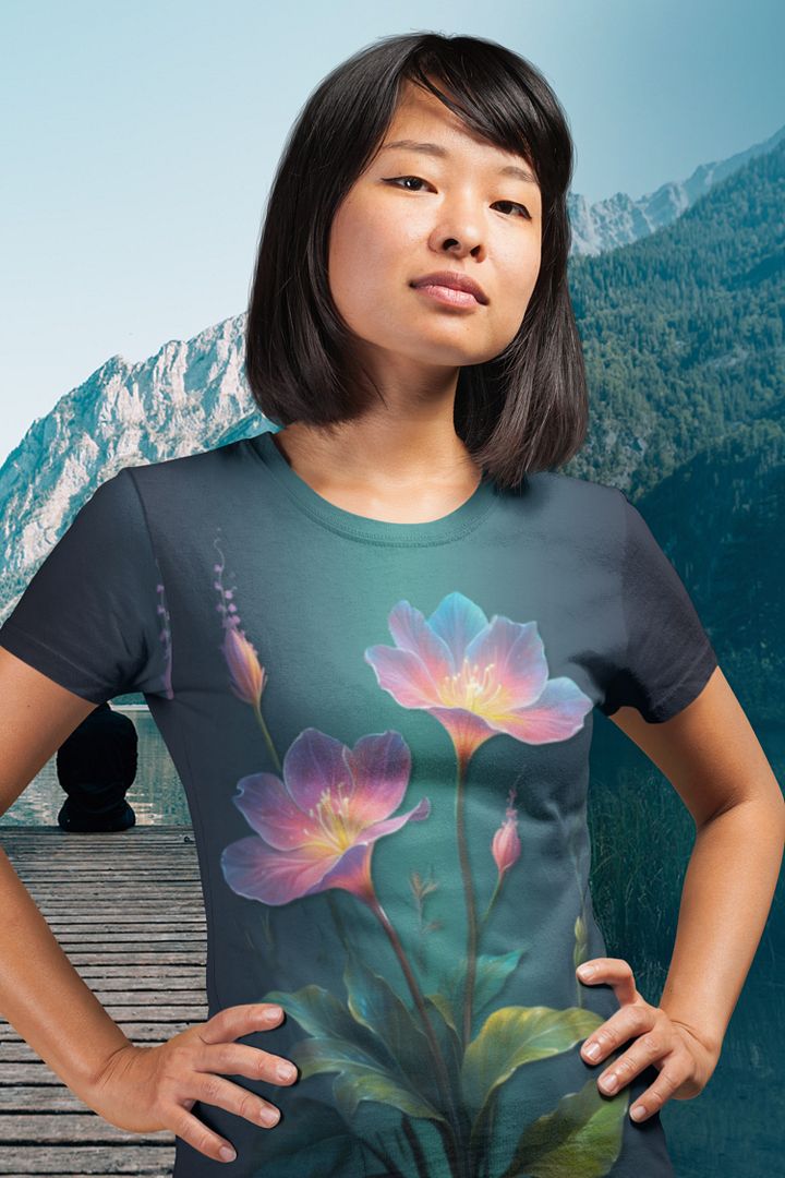 Floral Themed All Over Print T-shirt product image (1)