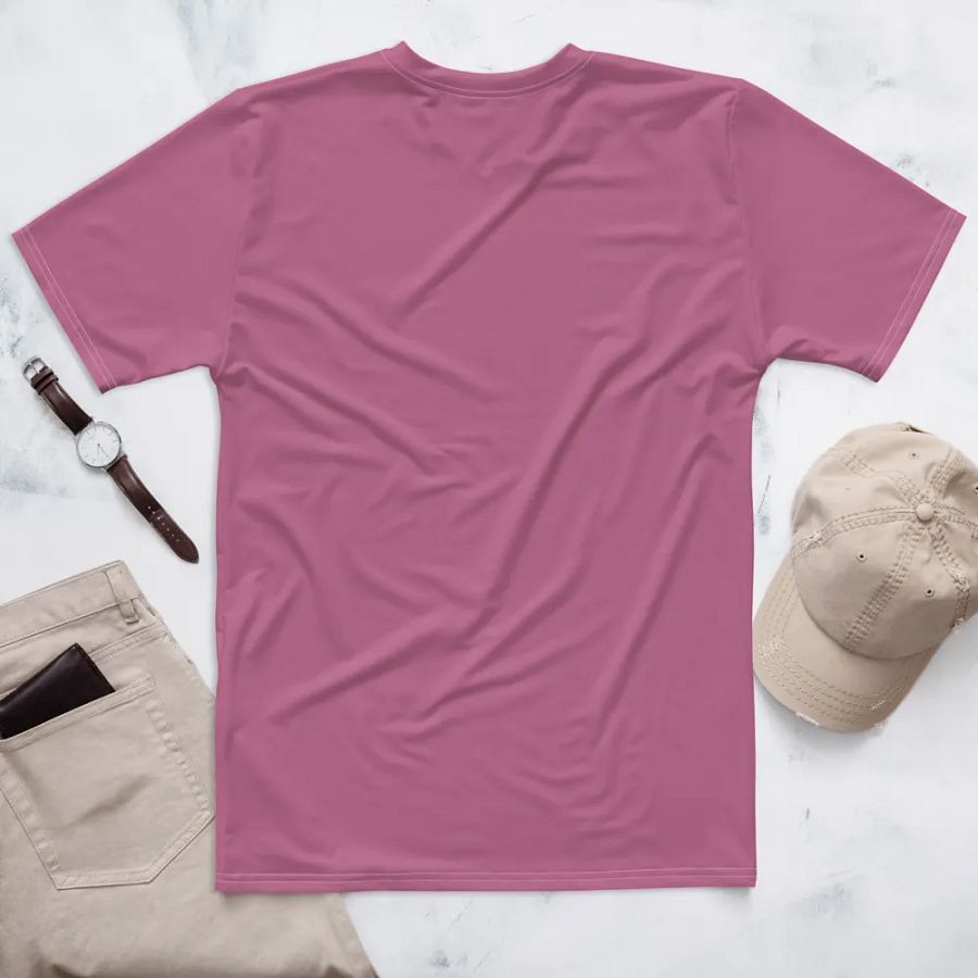 Plain Medium Dark Carnation Pink True Summer Men's Crewneck Polyester Heavyweight Premium T-Shirt by Treasure Pie product image (2)