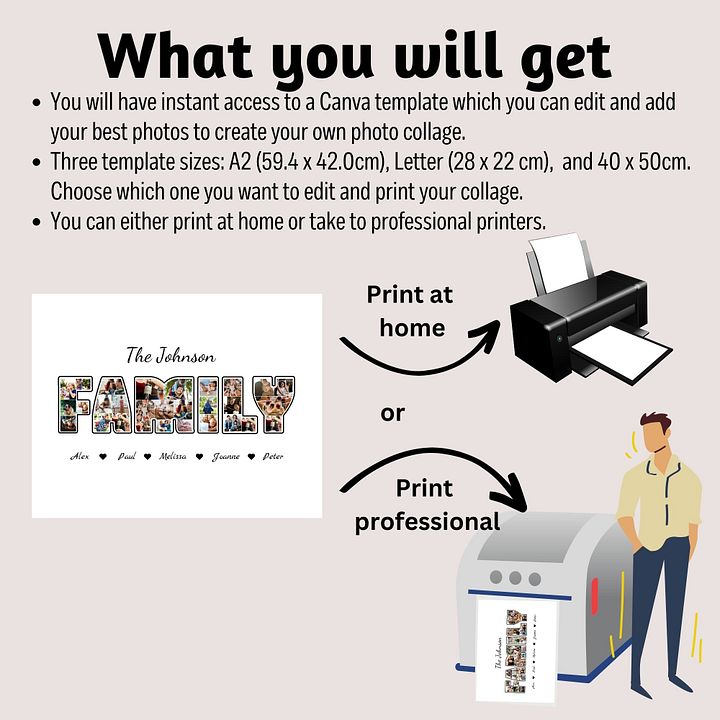 Family Photo Collage Canva Template product image (2)