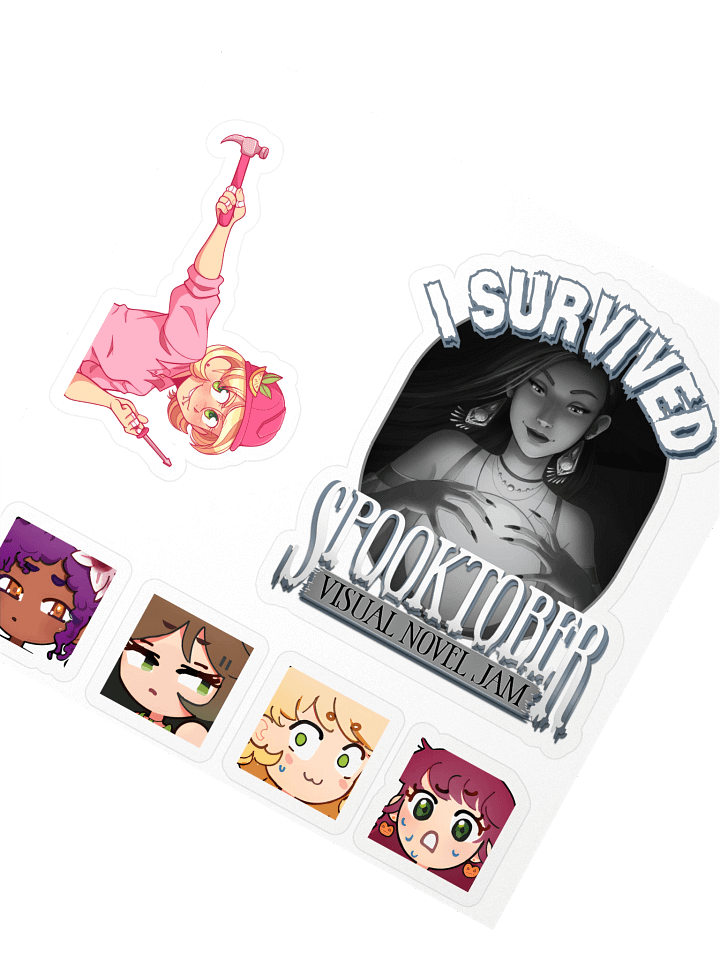 Fruit Girls I Survived Spooktober 2025 Sticker Set product image (2)