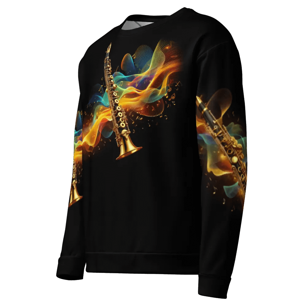 Golden Clarinet Musical Instrument - All-Over Unisex Sweatshirt #20 product image (7)