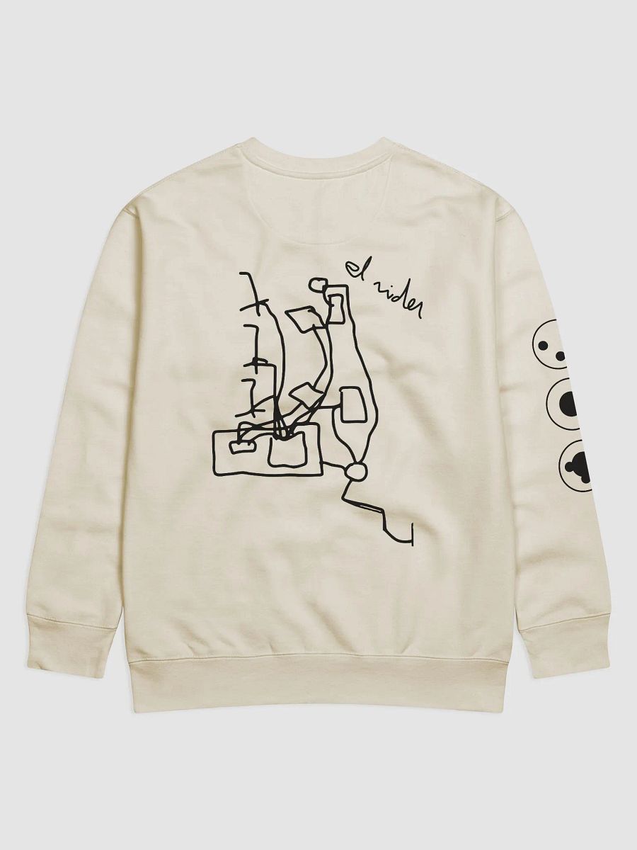 Sudadera algodón blanco hueso con cuello redondo Rider técnico product image (2)