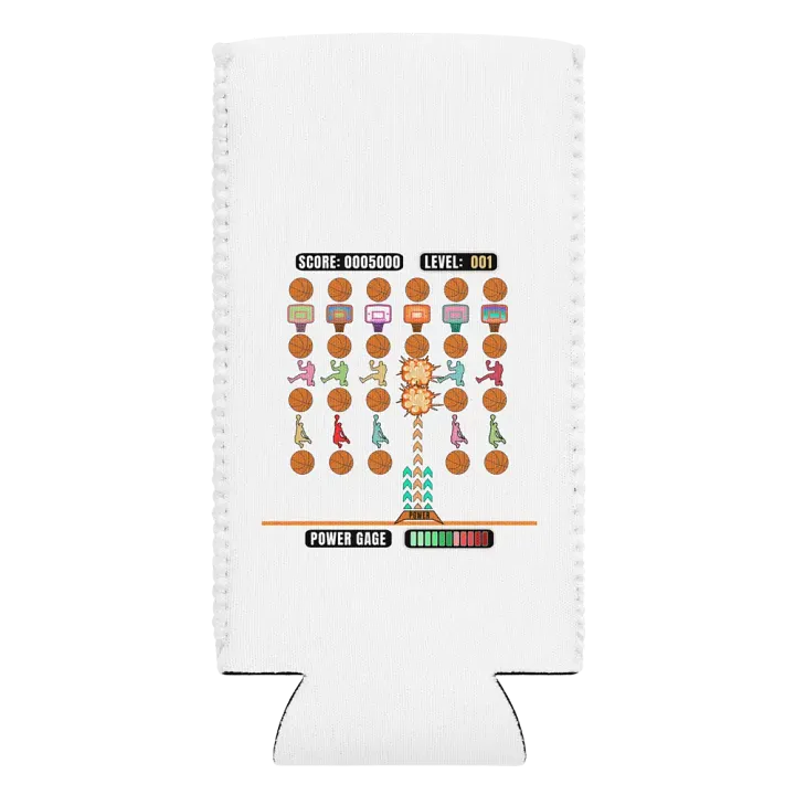 Space Gamer Basketball Retro Hoops Can Cooler product image (2)