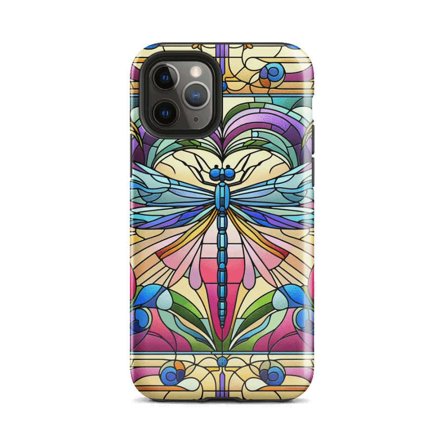 Tough Phone Case for iPhone® - Colorful Stained Glass Butterfly product image (2)