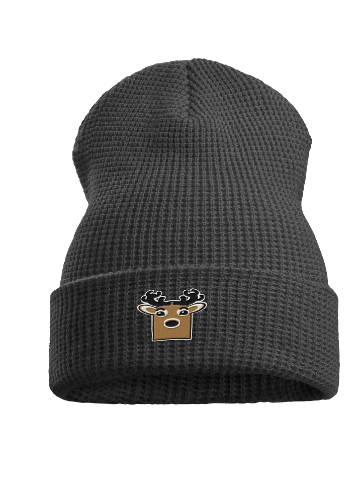 Geometric Stag Waffle Knit Beanie product image (3)