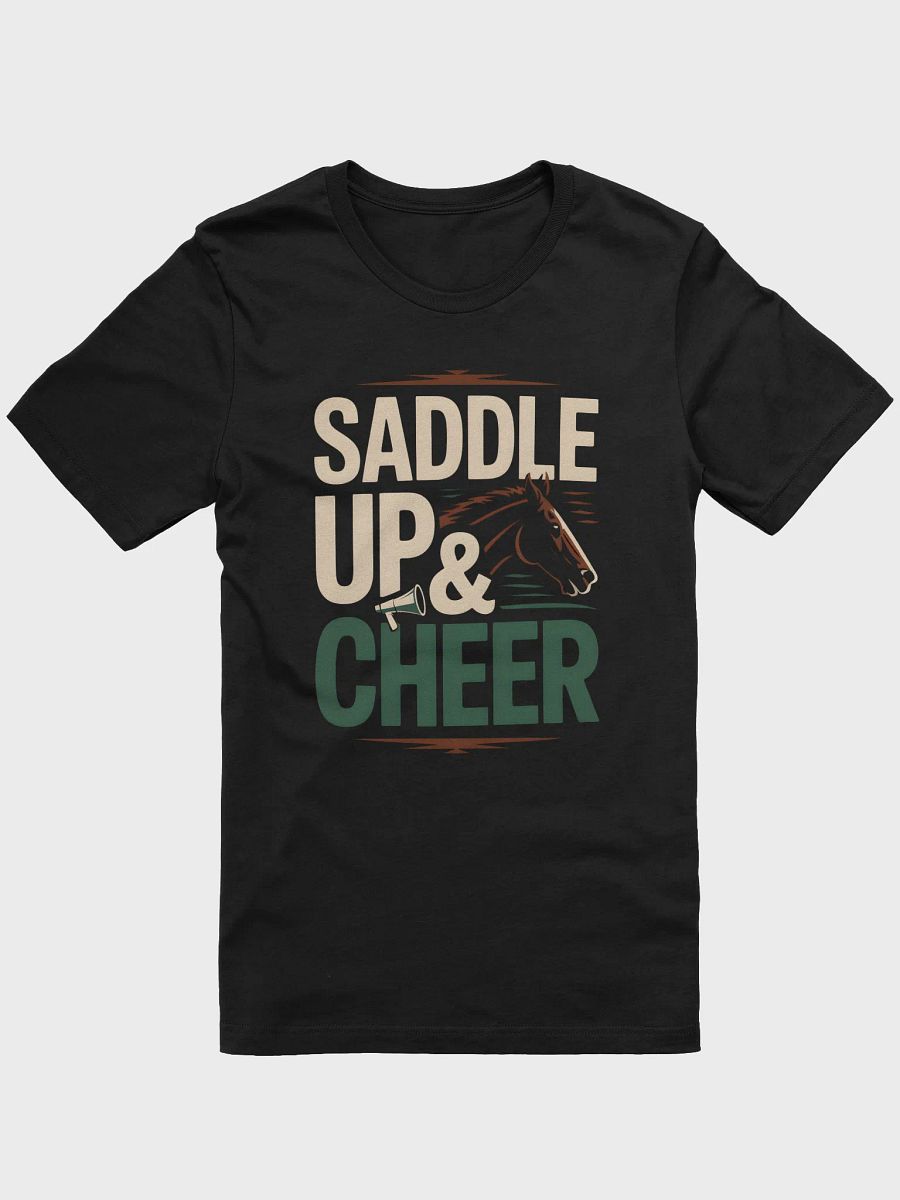 Saddle Up And Cheer Graphic Tee | Western Spirit Horse Design product image (1)