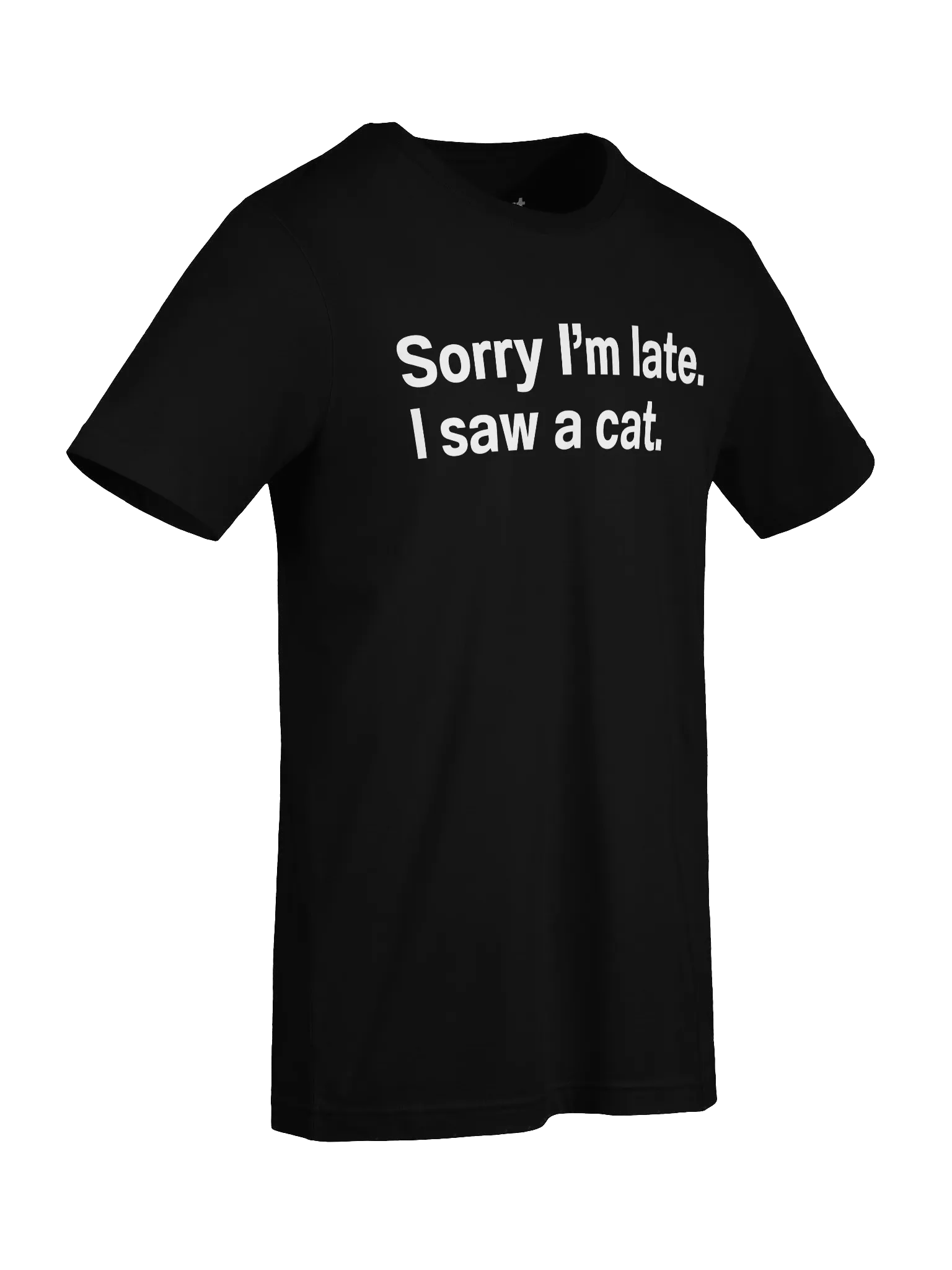 Sorry I’m late. I saw a cat. Unisex T-Shirt product image (94)
