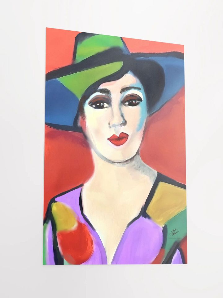 Donna with Hat Matt Paper Poster product image (2)