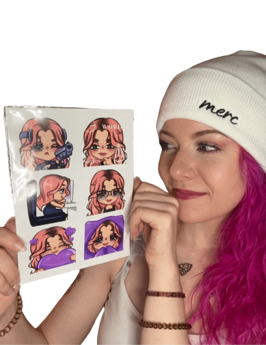 Baby Pink Emote Sticker Sheet product image (2)