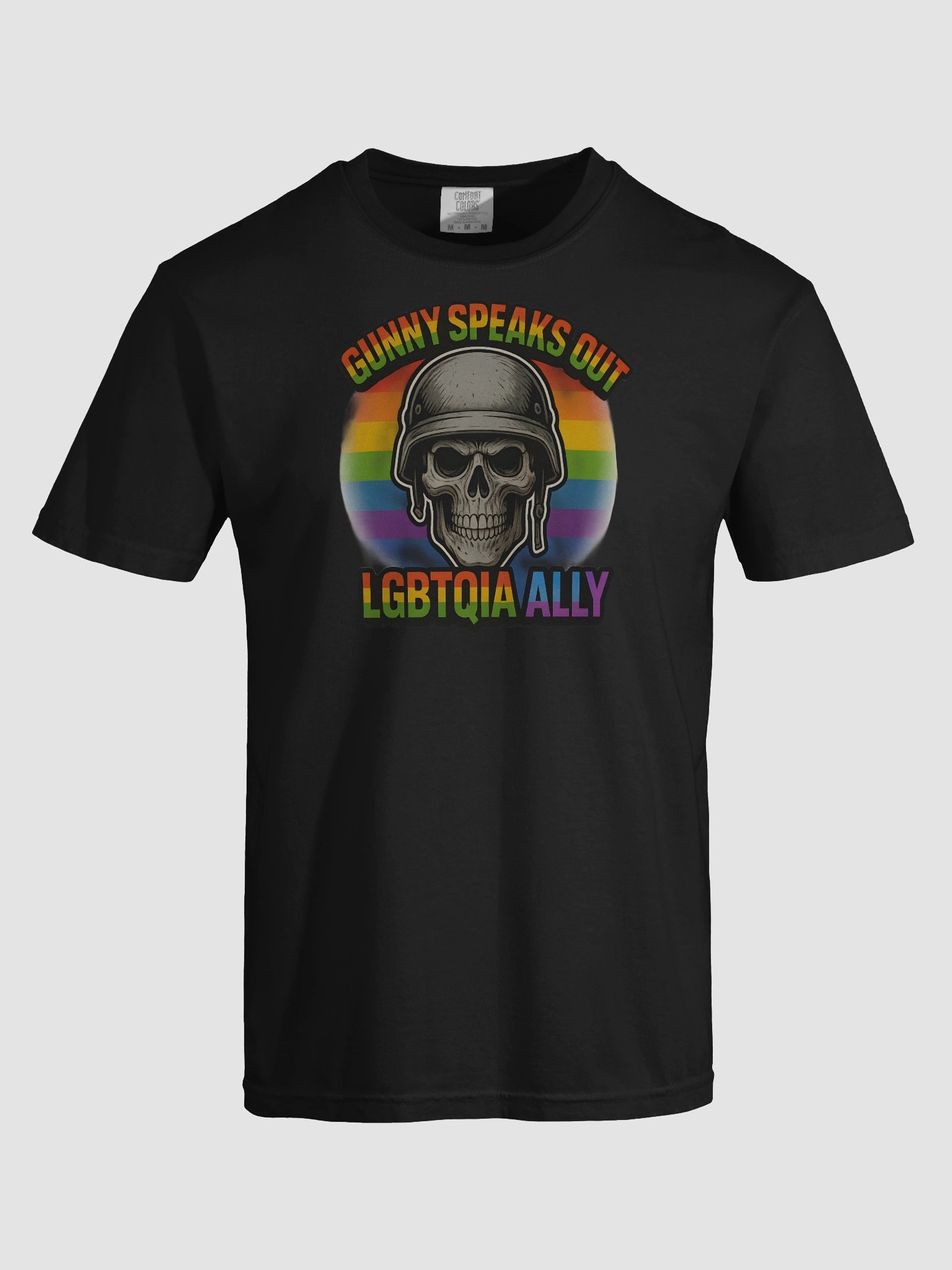 Rainbow Skull LGBTQIA Ally T-Shirt product image (64)