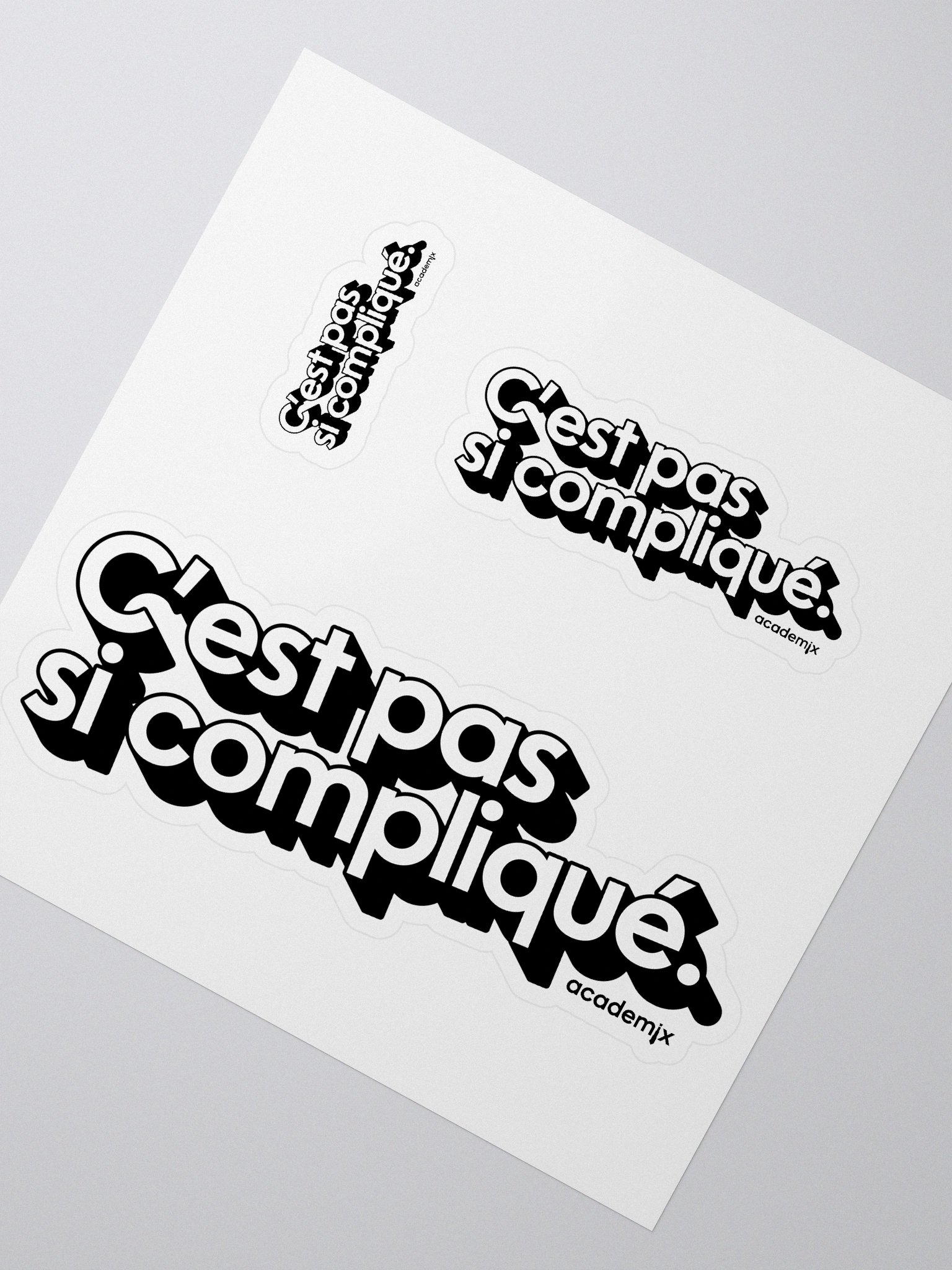 Sticker C'est pas si compliqué. Noir product image (2)