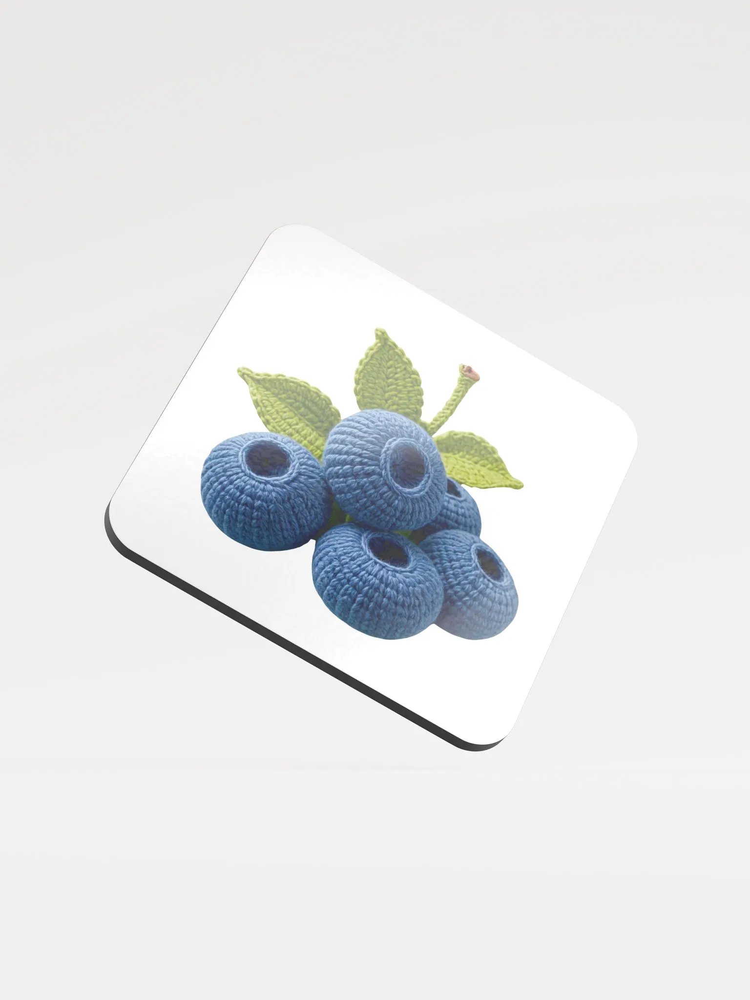 CozyAvocado Glossed Cork Coaster Blueberries #1 product image (1)