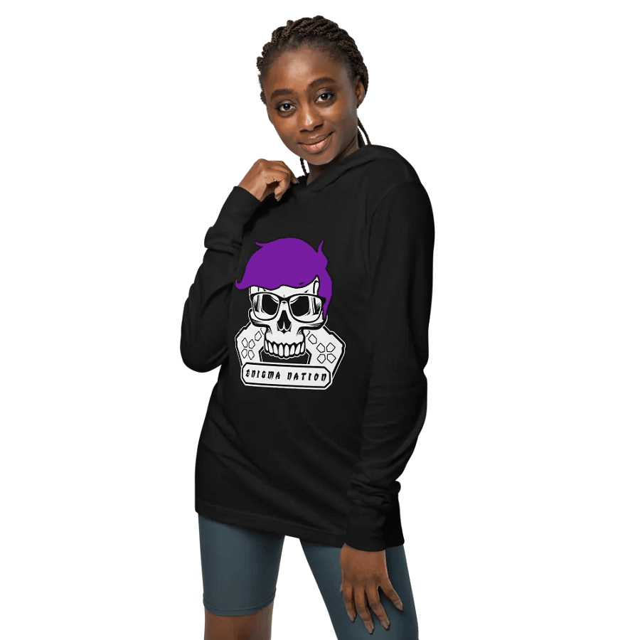 Enigma Nation Bella+Canvas Unisex Hooded Long Sleeve Tee product image (6)