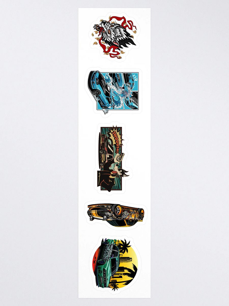 Sticker Strip 15" x 3.75" Laika Beast,Hydra,Swirl Wolf & Observer Stickers product image (3)