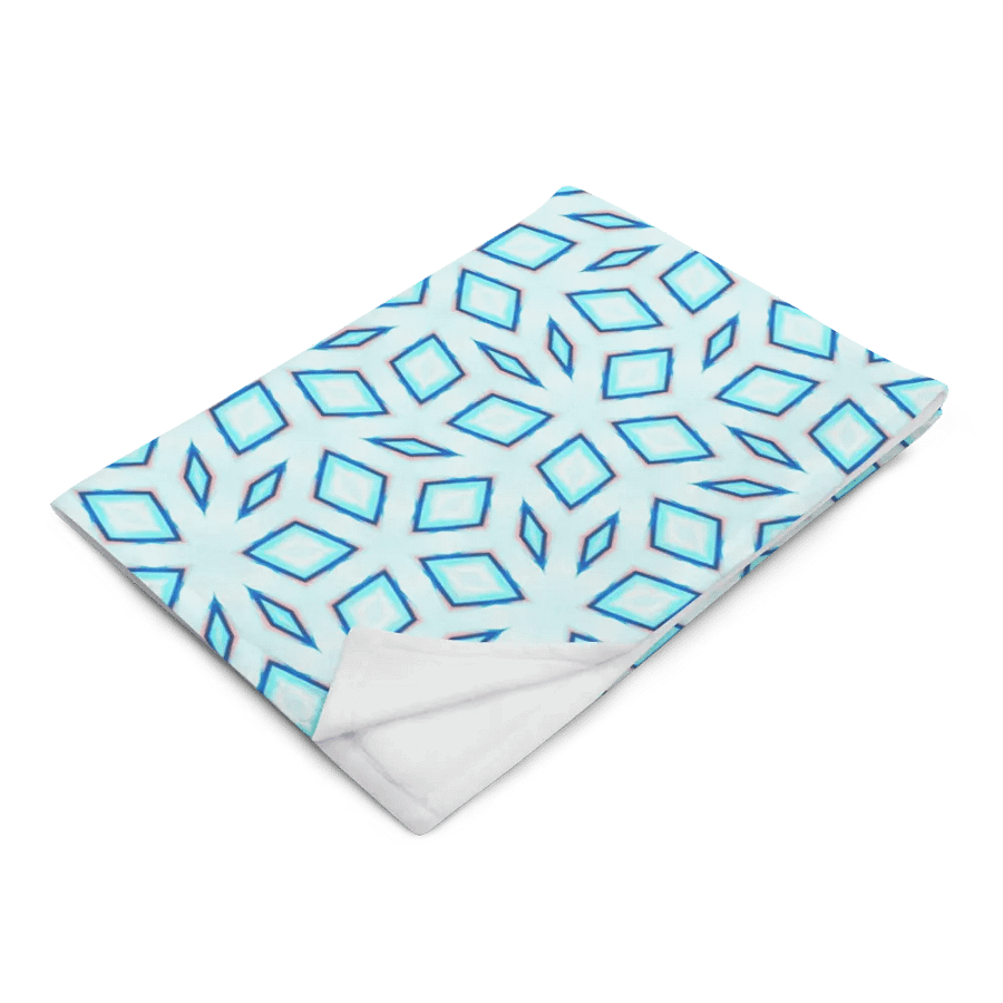 Blue Stained Glass Diamond Throw Blanket product image (4)