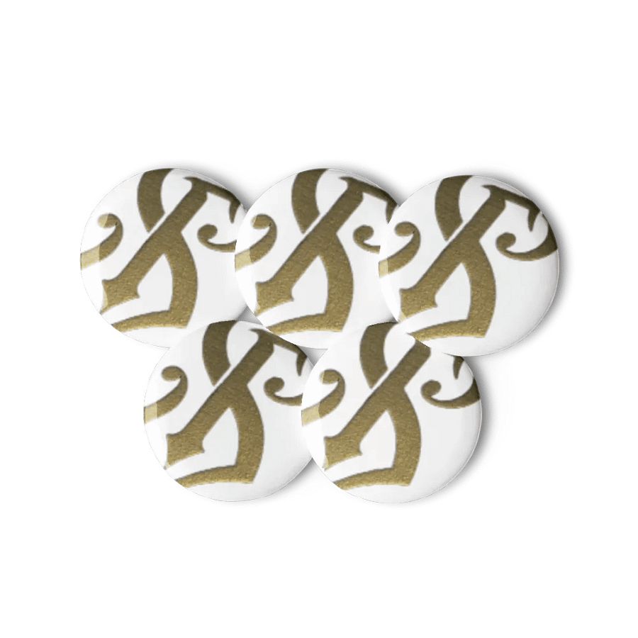 Set di spille monogramma dorate product image (6)
