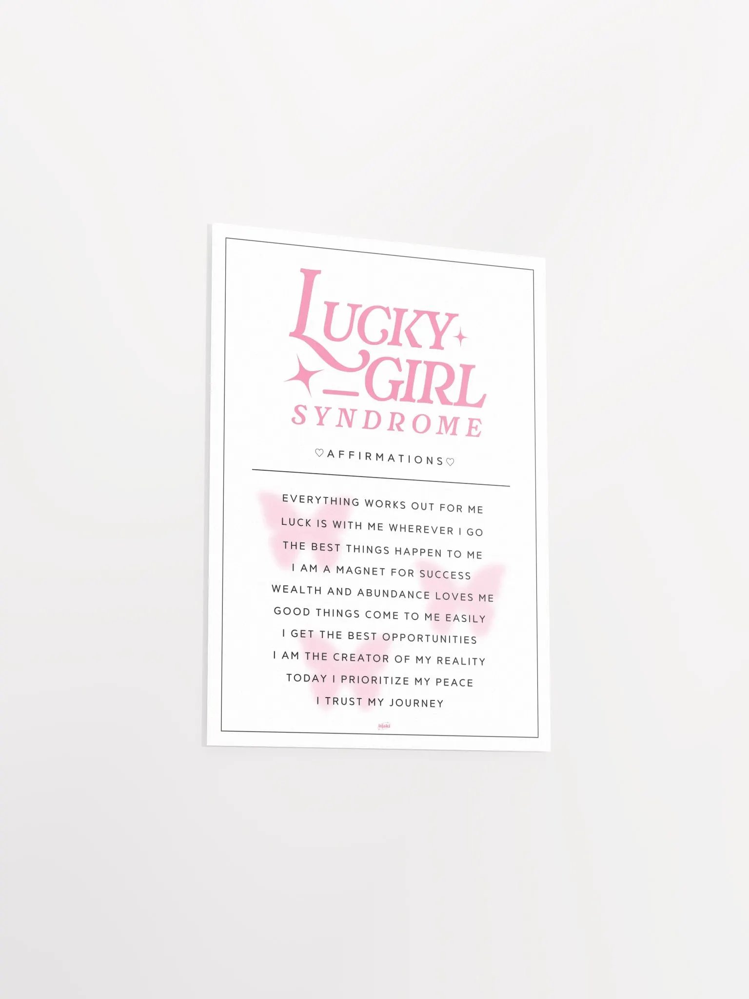 Lucky Girl Syndrome Daily Affirmations Print product image (7)