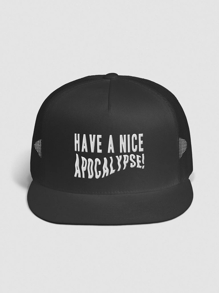 apocalypse trucker cap (white text) product image (3)