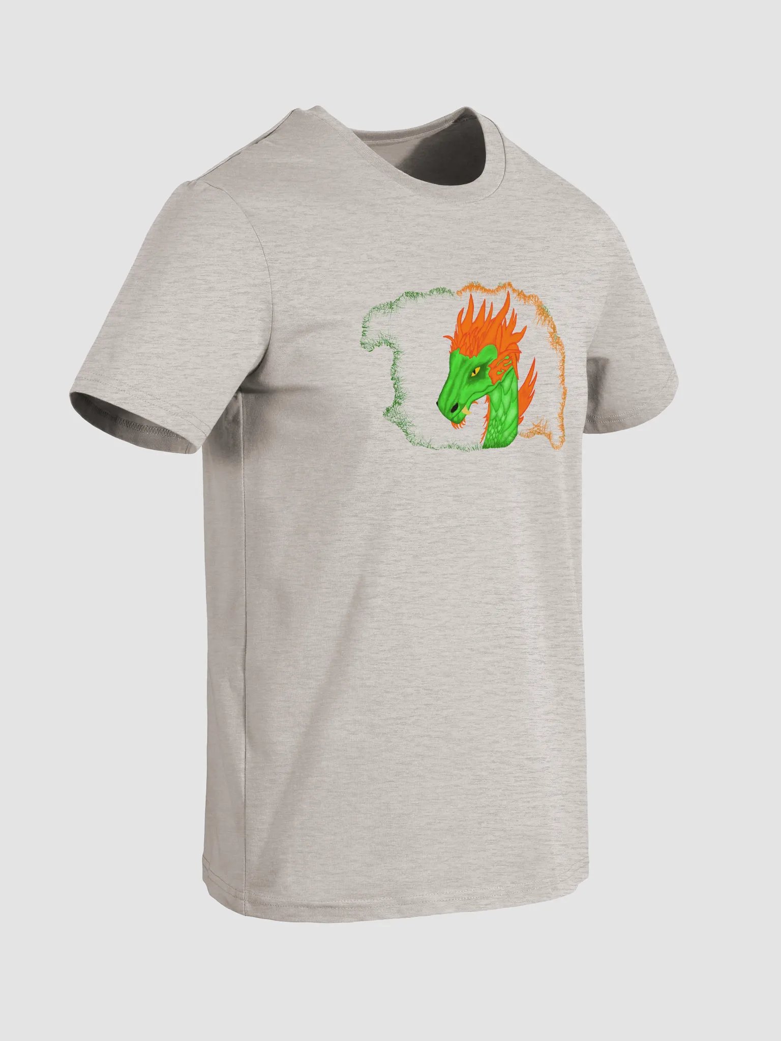 Fierce Dragon Head Organic Cotton T-Shirt product image (3)