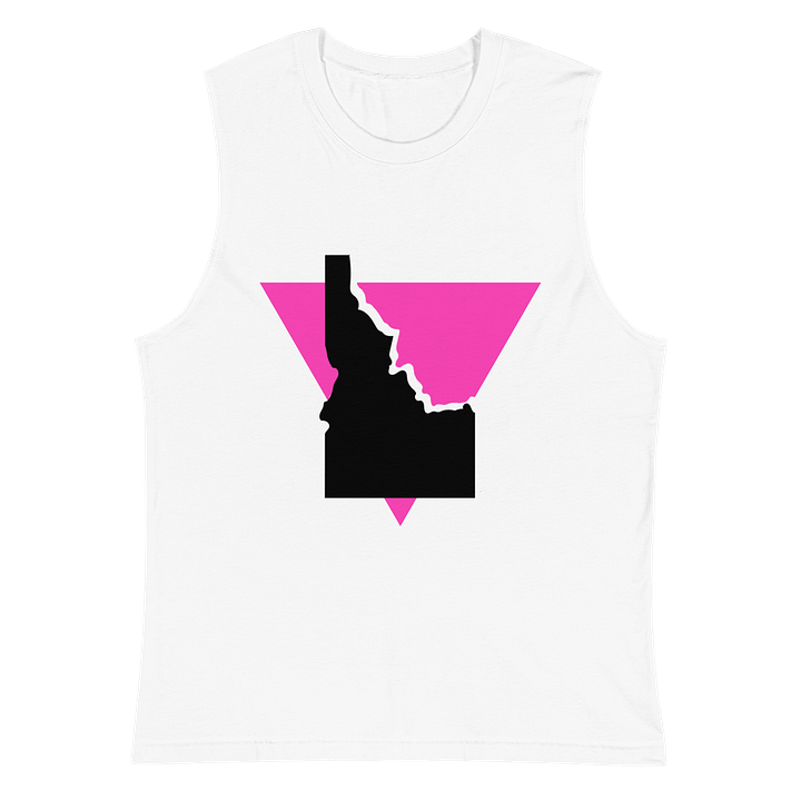 "PINK TRIANGLE" light masc muscle tank product image (2)