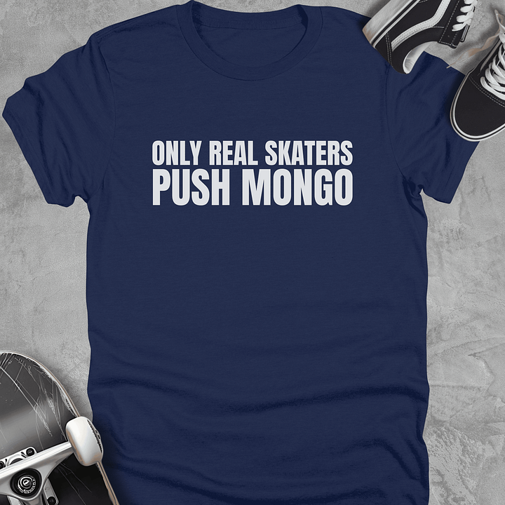 Only real skaters push mongo, Youth Funny skateboarding t-shirt, Unisex product image (3)