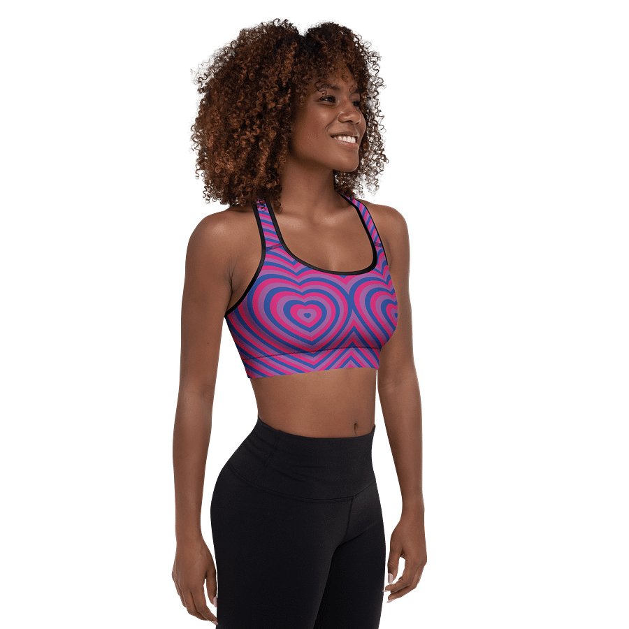 Bisexual Pride Hearts Padded Sports Bra product image (6)