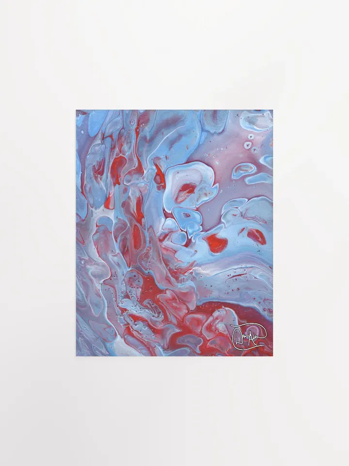 Neon Blue Fluid Acrylic Print product image (1)