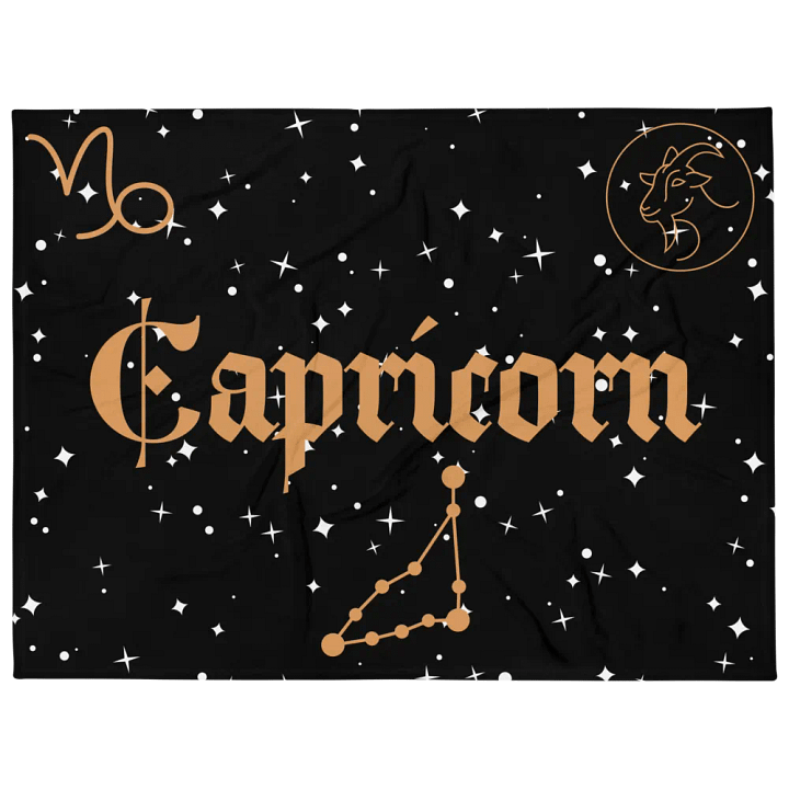 Starry Capricorn Throw Blanket product image (1)