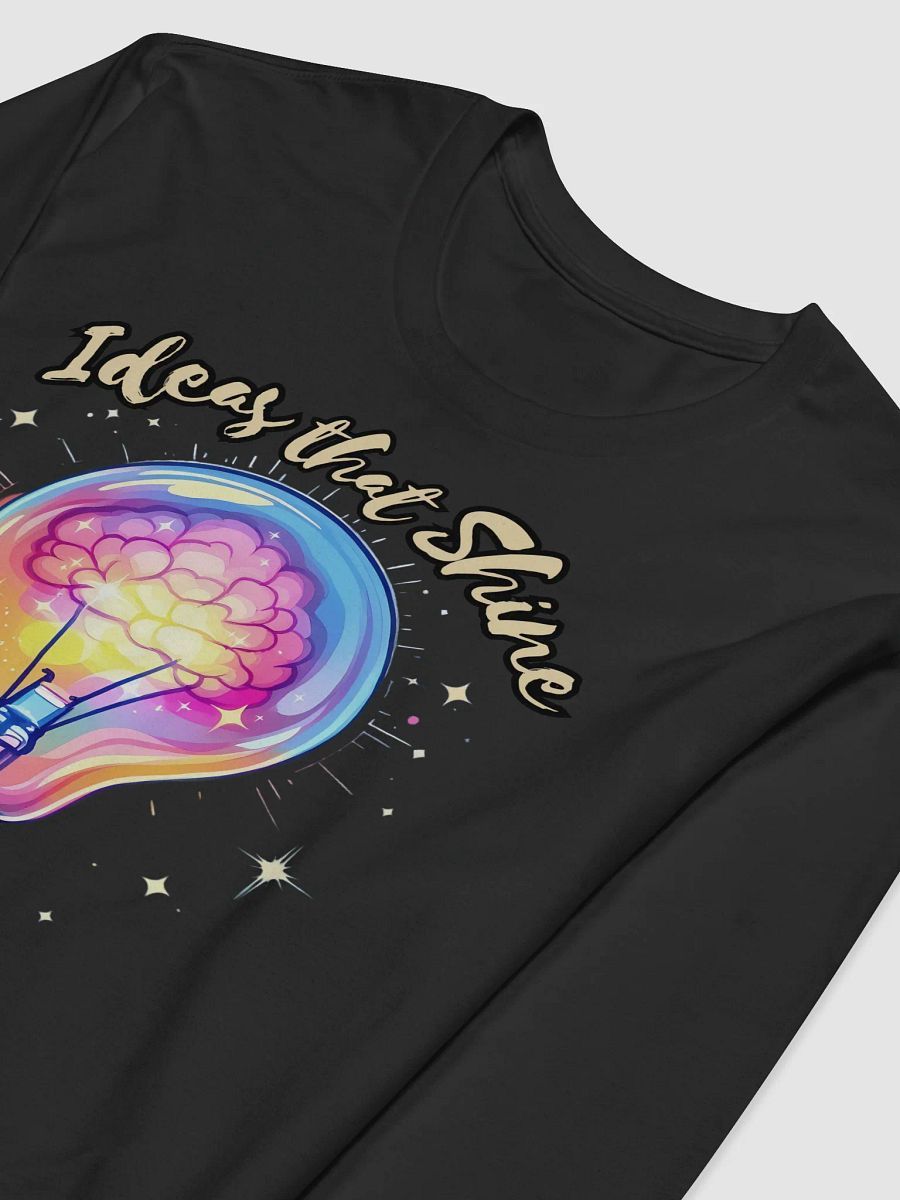 Neon Brainwave Shirt - Futuristic Lightbulb Brain Tee - Artistic Long Sleeve Top product image (3)