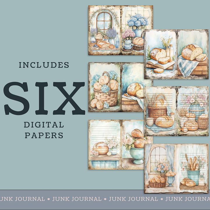 For The Love Of Bread - Printable Journal Pages V3 product image (2)