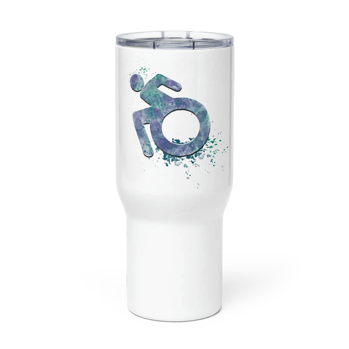 Wheelie, Blue Splash Handled Travel Mug product image (1)