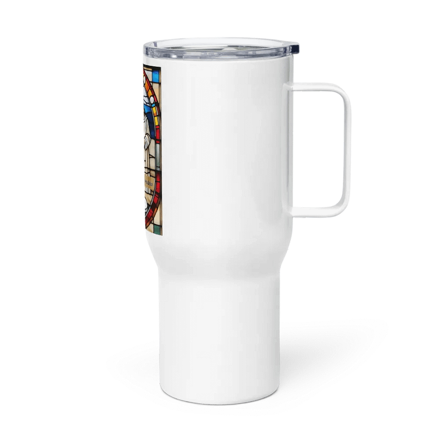 Blessed are the Cheesemakers Stainless Steel travel mug with handle #02 product image (4)