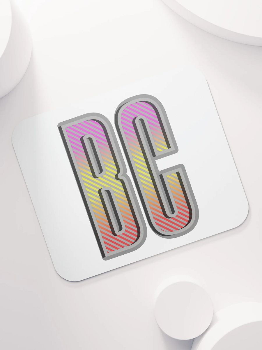 BC British Colombia Block Letters Vibrant Striped Mouse Pad product image (5)