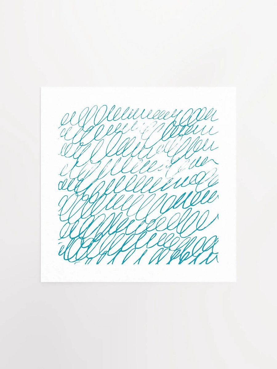 Turquoise Scribble Abstract Line Art Print product image (3)