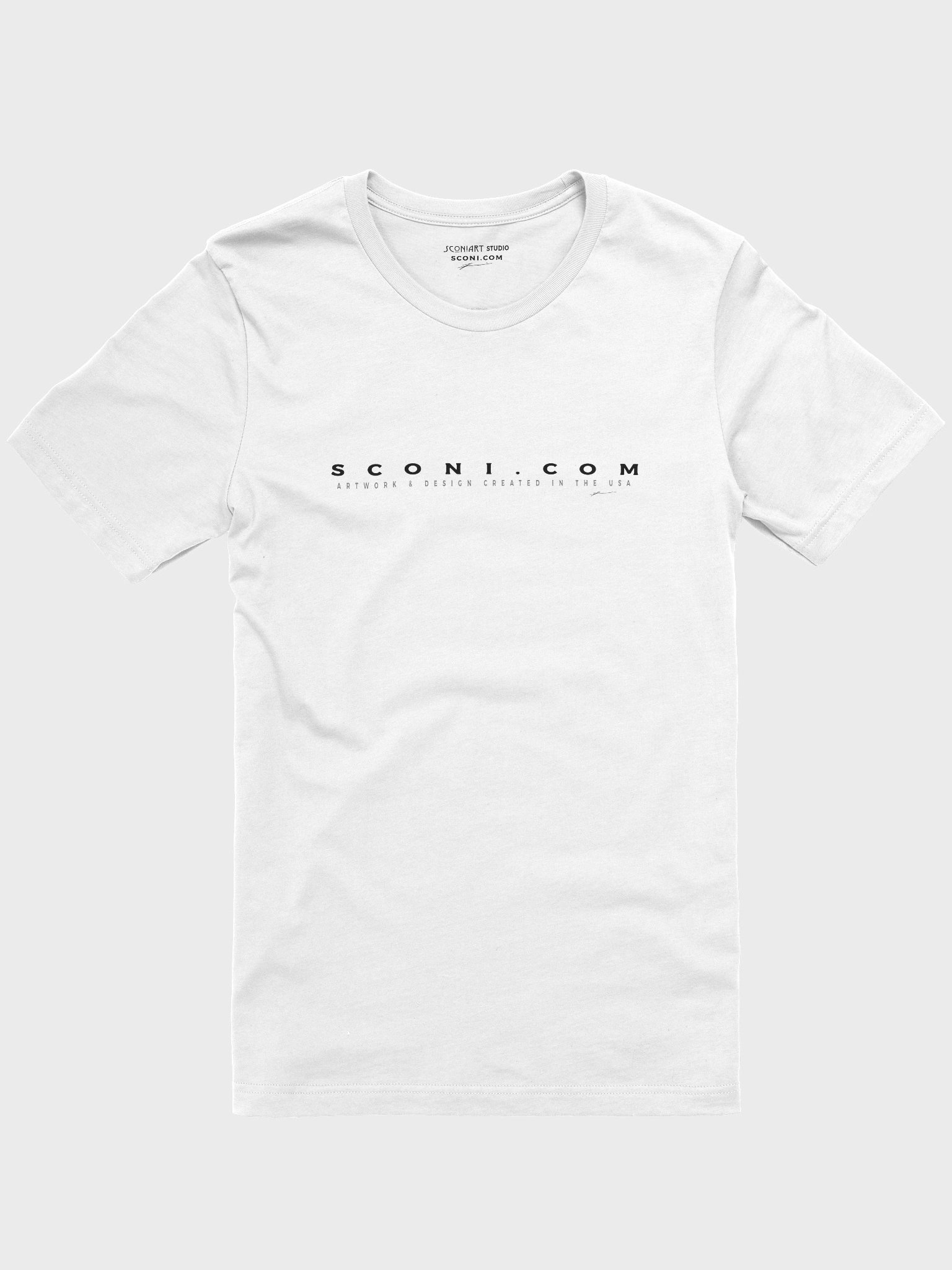 sconiArt logo design 09, black. - unisex T-Shirt. product image (1)