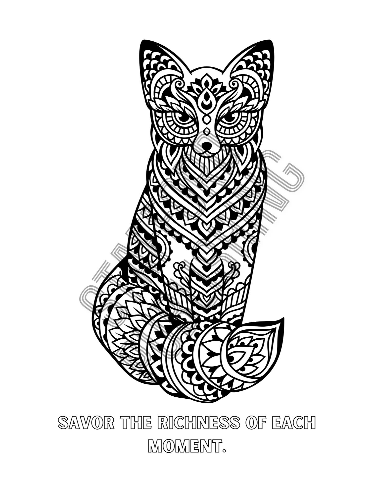 Animal Mandala Coloring Book with Wisdom and Reflections Printable Version Free Sample Pages product image (6)