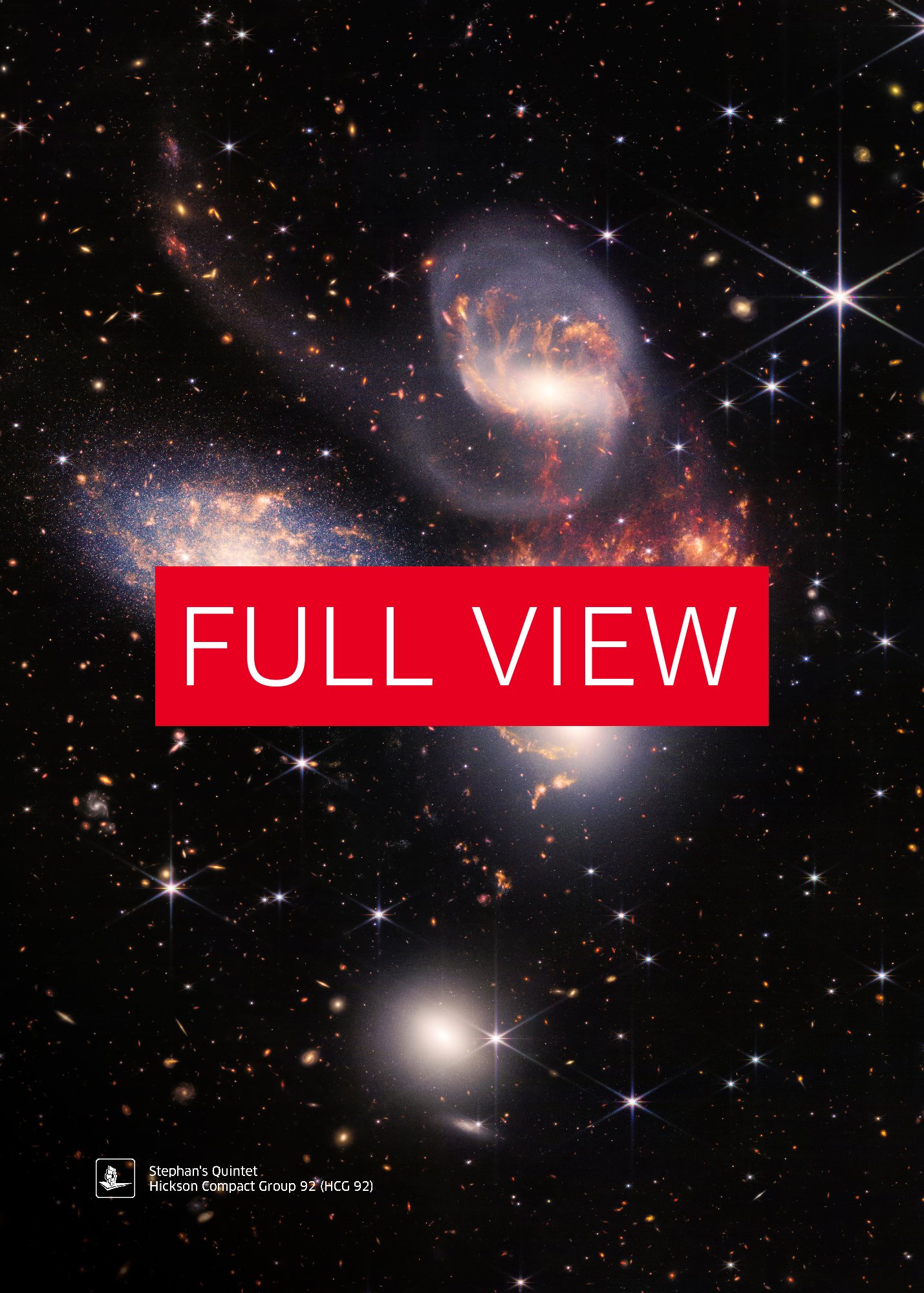 Stephan’s Quintet, Hickson Compact Group 92 (HCG 92) (James Webb/JWST) — space poster, science poster product image (5)