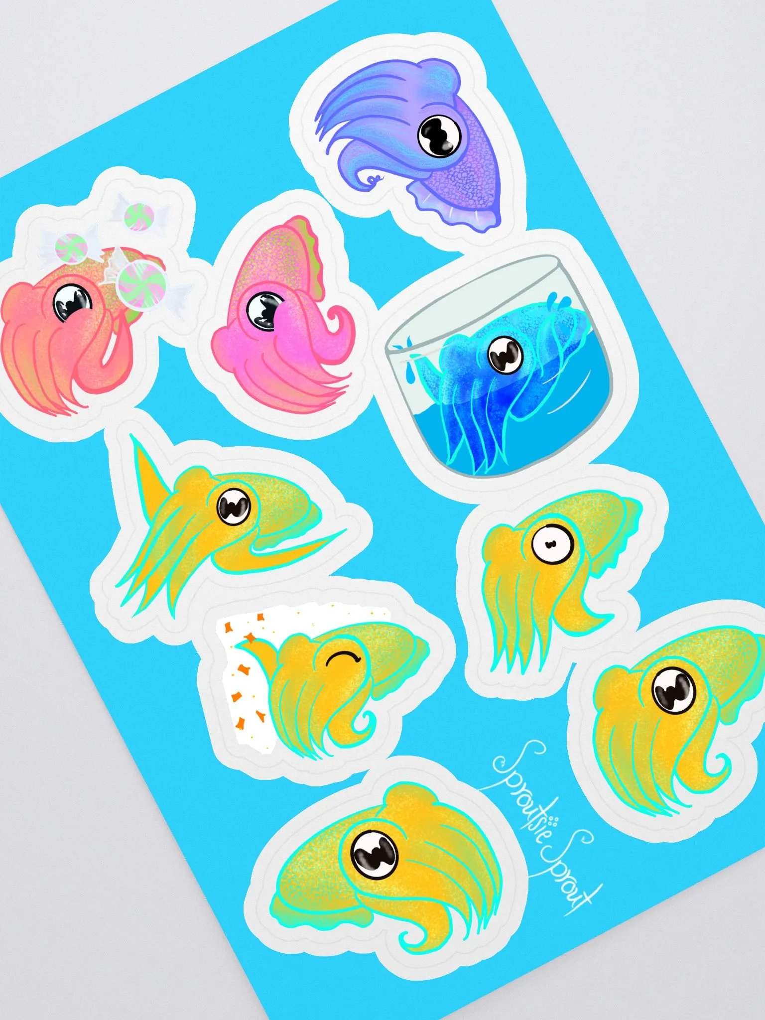 Classic Cuttlefish Compilation Sticker Sheet product image (1)
