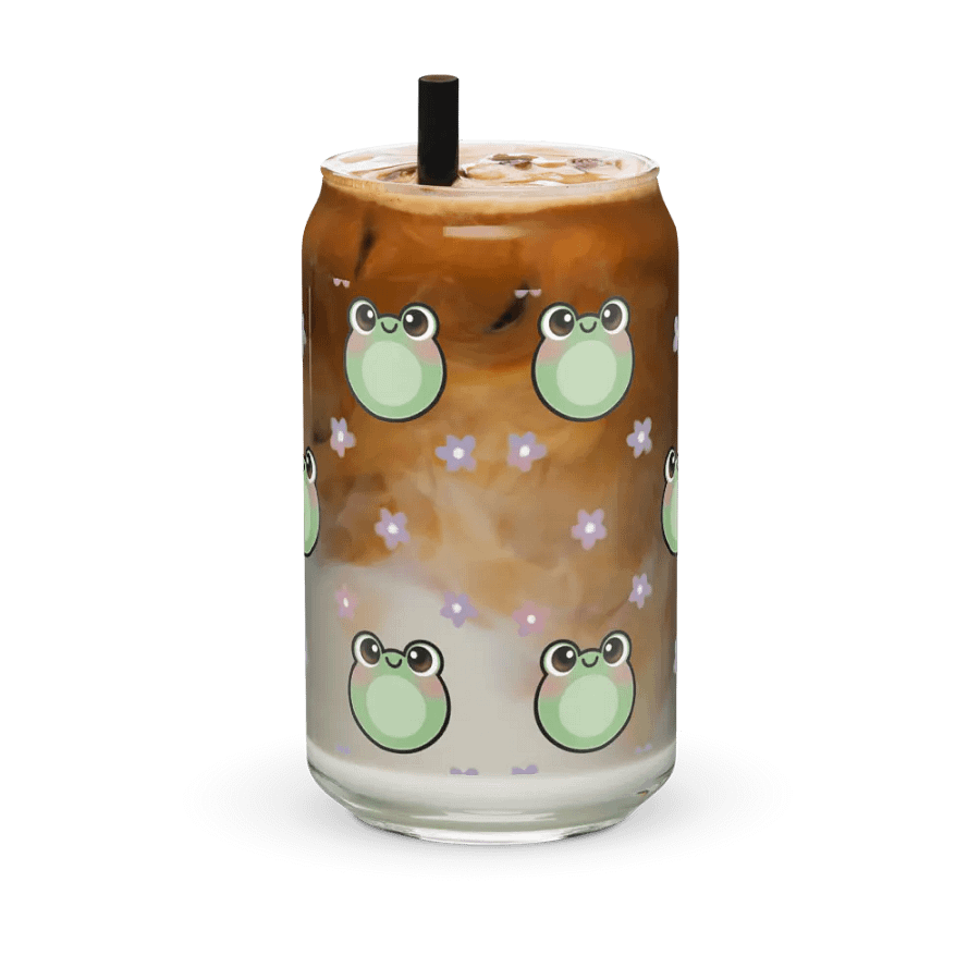 Froggy Pattern Glass Cup product image (41)
