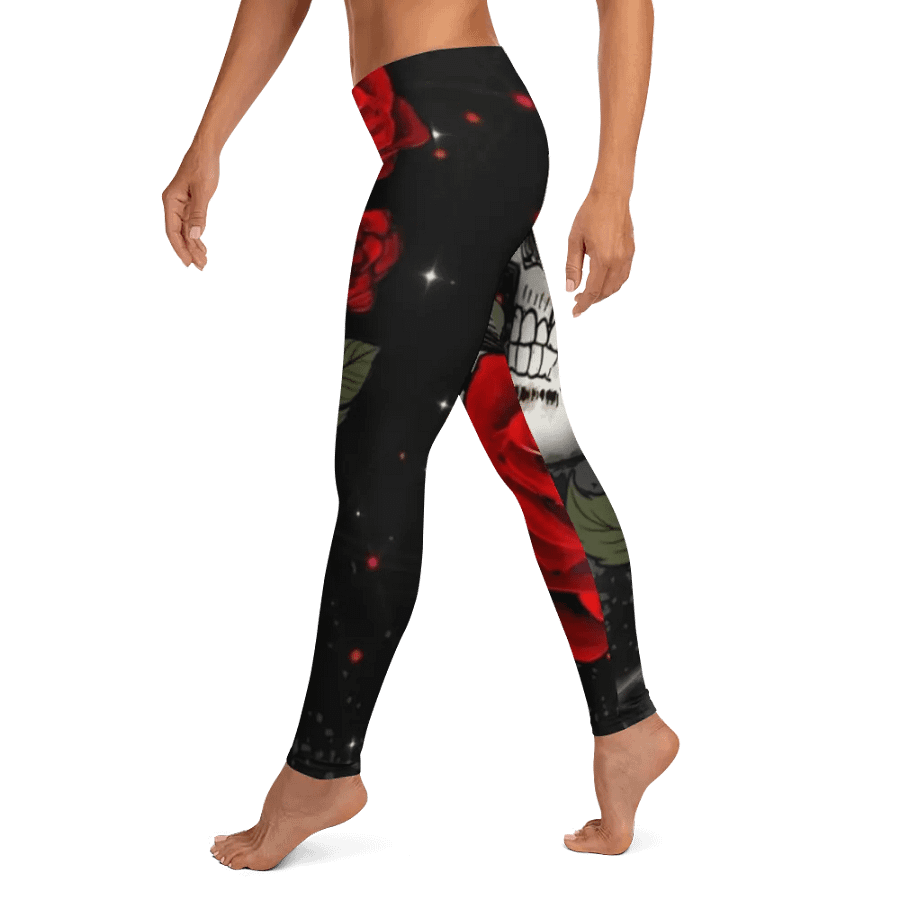 Gothic Rose Skull All-Over Leggings product image (10)
