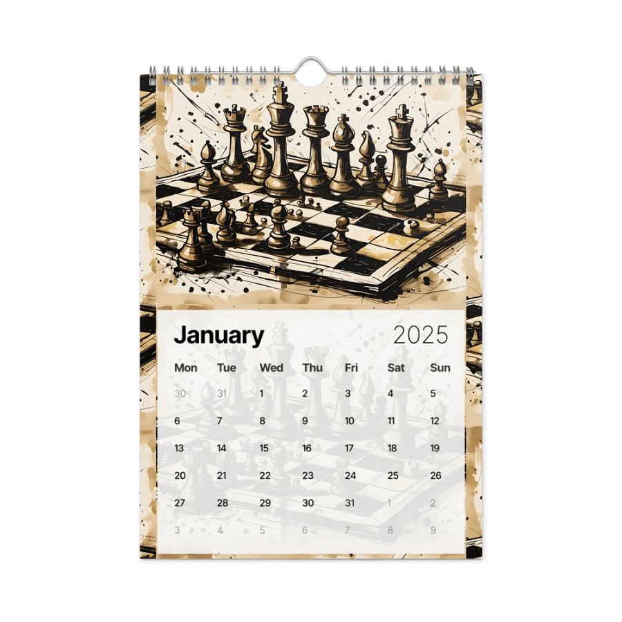 Chess Wall Calendar 2025 product image (9)