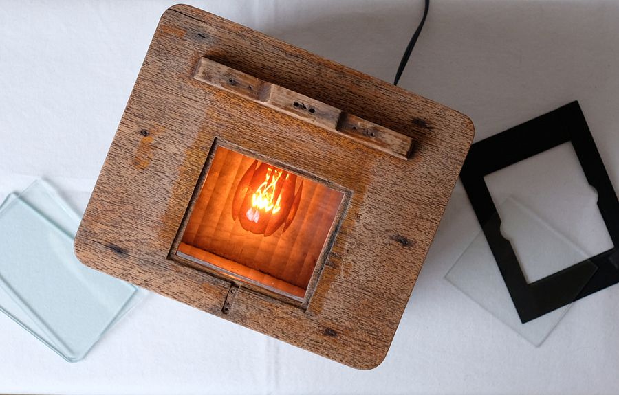 Antique wooden star film copier，French rural ambience lamp， product image (5)