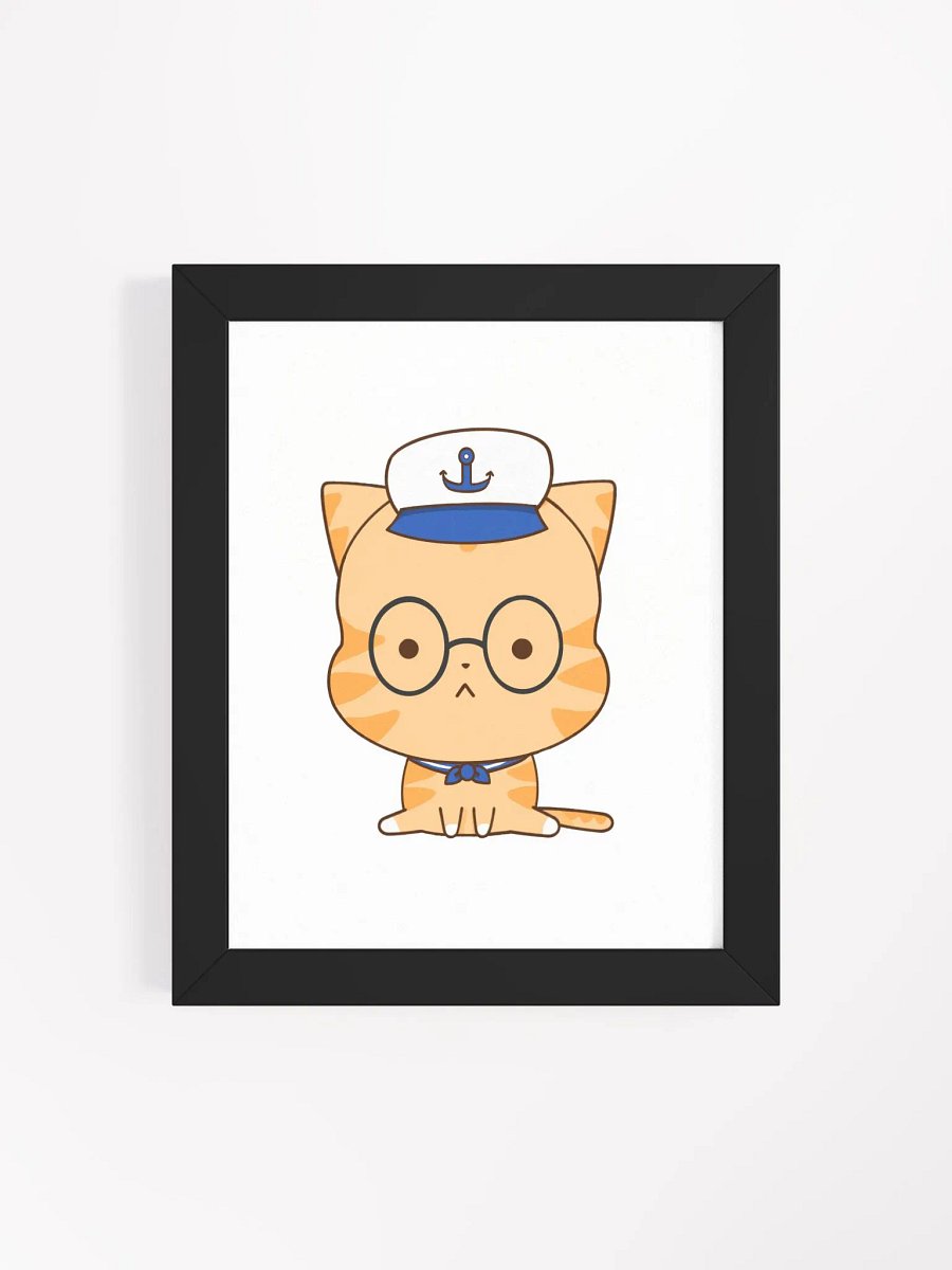Captain Whiskers: The Nautical Qutie Cat Poster product image (4)