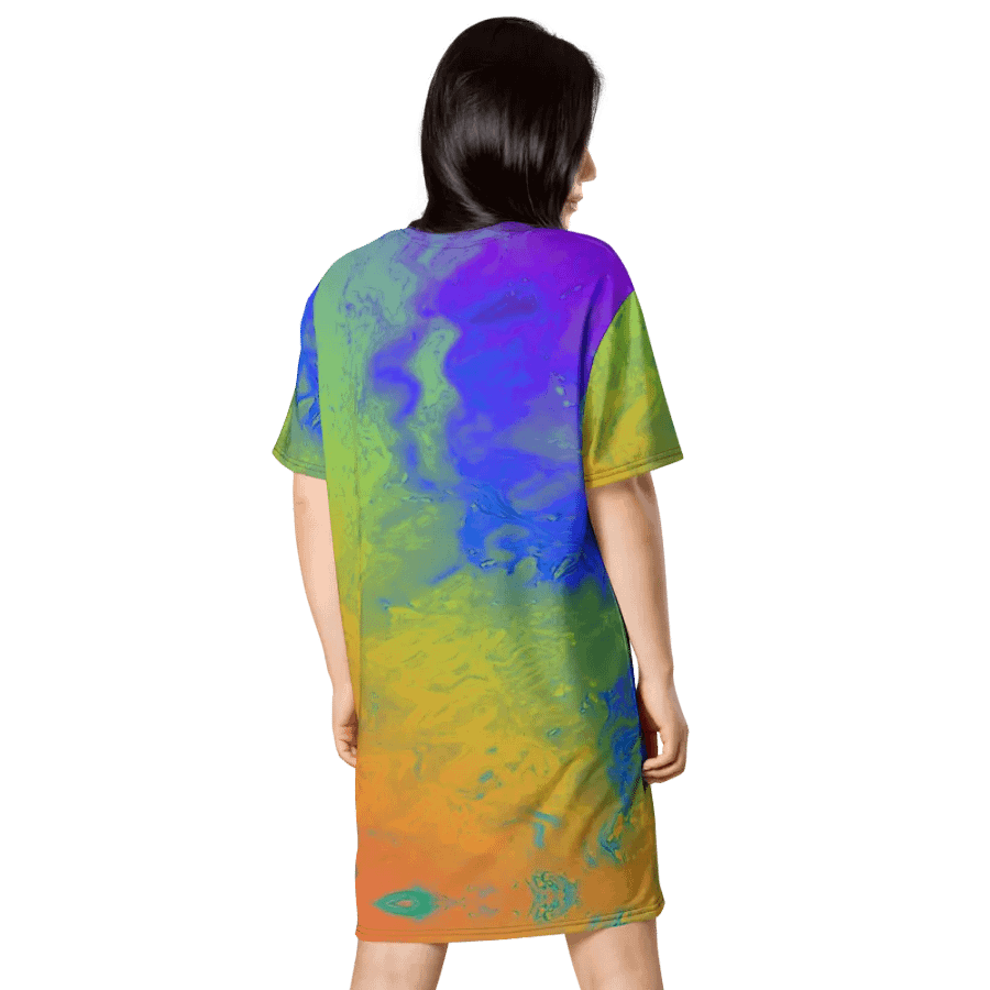 Rainbow Abstractions Ladies T Shirt Dress product image (7)